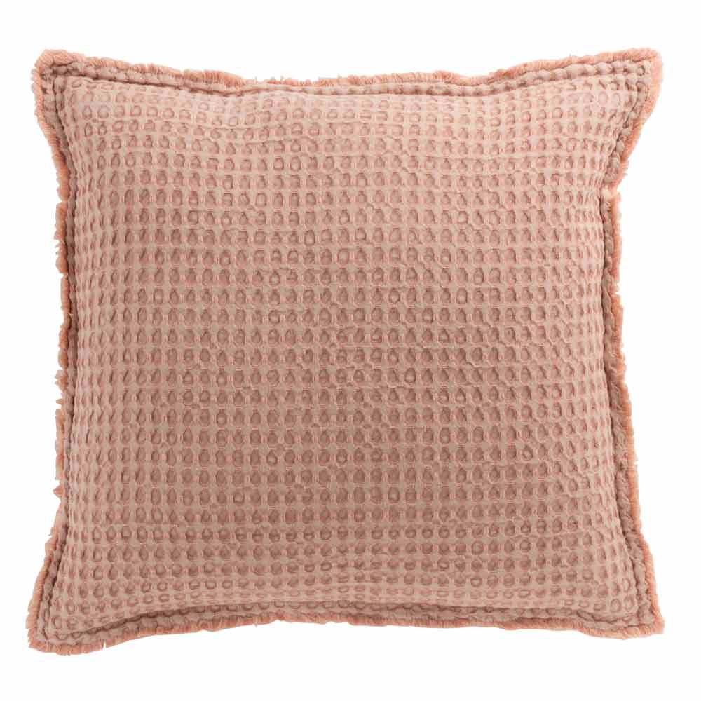 J-Line - Kissen Waffelmuster Rosa