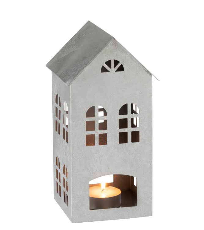 J-Line - Metallhaus Silber 28 cm