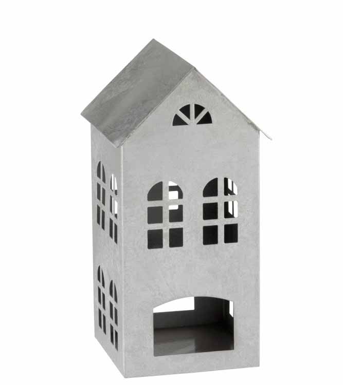 J-Line - Metallhaus Silber 28 cm