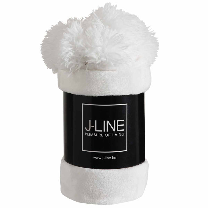 J-Line - Plaid Pompom Polyes