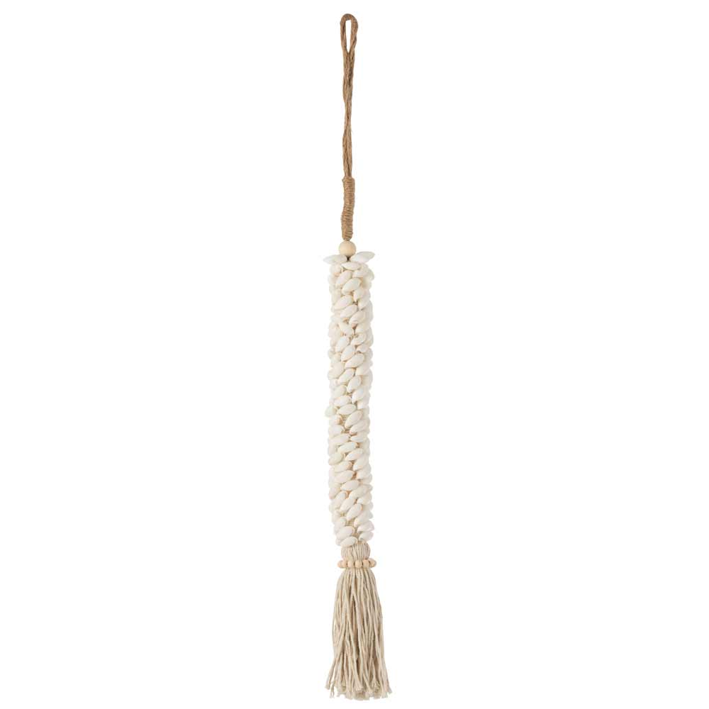 J-Line - Quaste mit Muscheln und Baumwolle