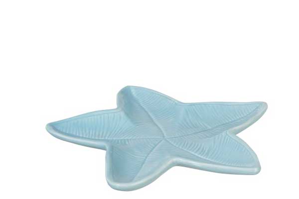 J-Line - Schale Seestern Keramik blau