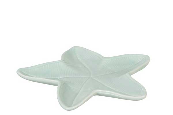 J-Line - Schale Seestern Keramik mint