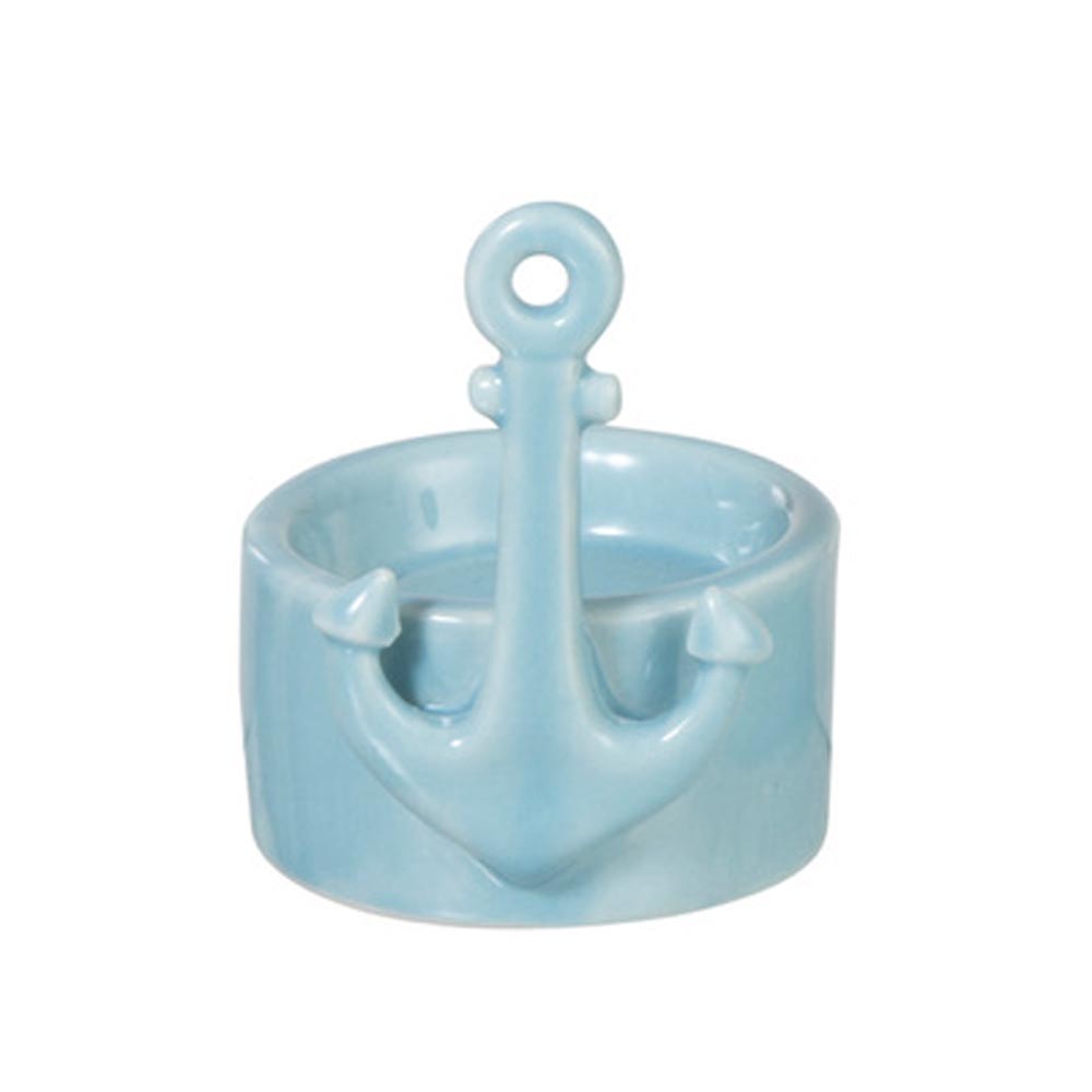 J-Line - Teelichthalter Anker blau