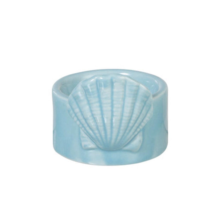 J-Line - Teelichthalter Muschel blau