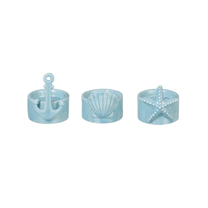 J-Line - Teelichthalter Muschel blau