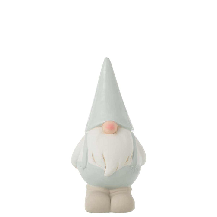 J-Line - Zwerg Keramik weiß-hell blau 23,5 cm