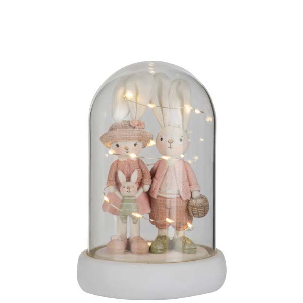 J-Line - Hase in Glaskugel mit LED
