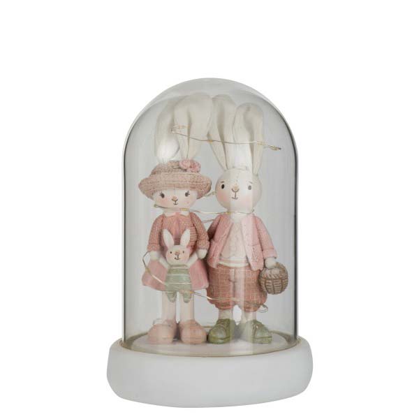 J-Line - Hase in Glaskugel mit LED