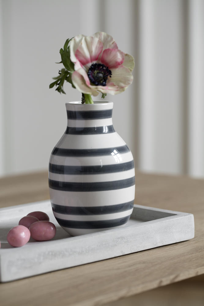 Kähler - Omaggio Vase grau Höhe 12,5 cm
