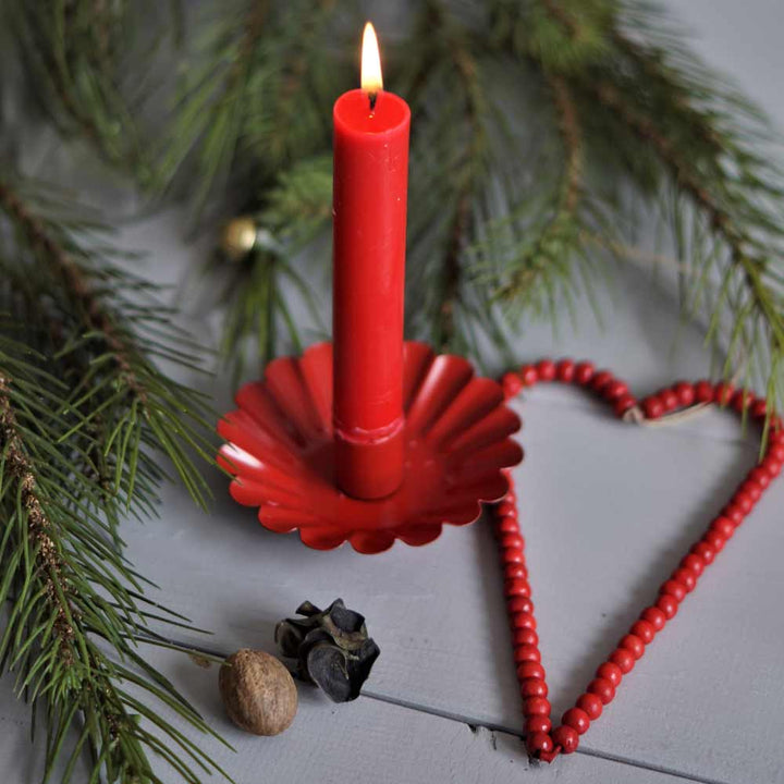 Krasilnikoff - Anhänger mit Holzperlen Herz small rot
