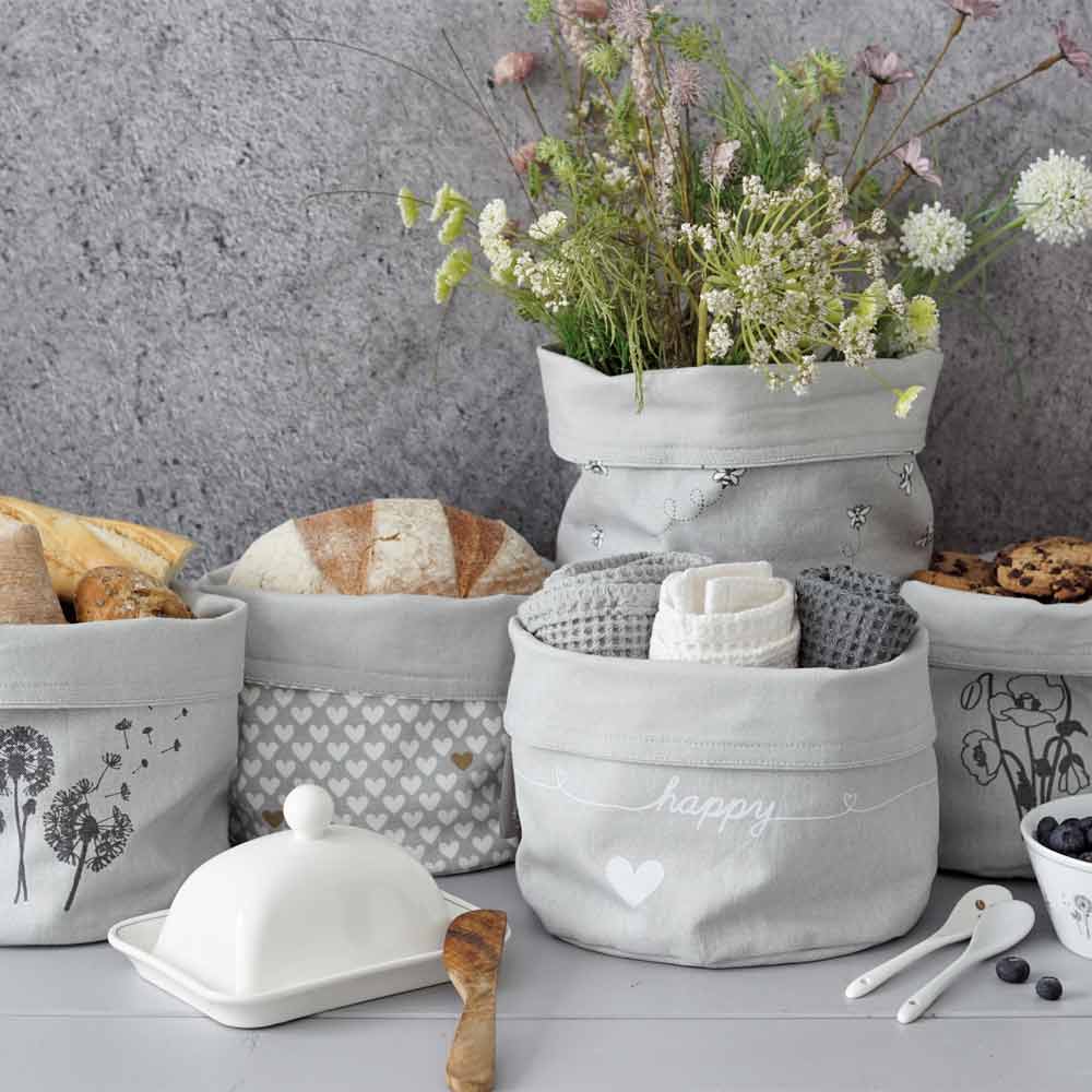 Krasilnikoff - Brotkorb Micro dots Grey