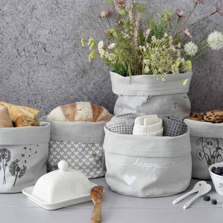 Krasilnikoff - Brotkorb Micro dots Grey