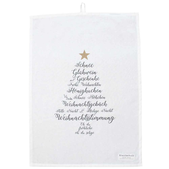 Krasilnikoff - Geschirrtuch Christmas words