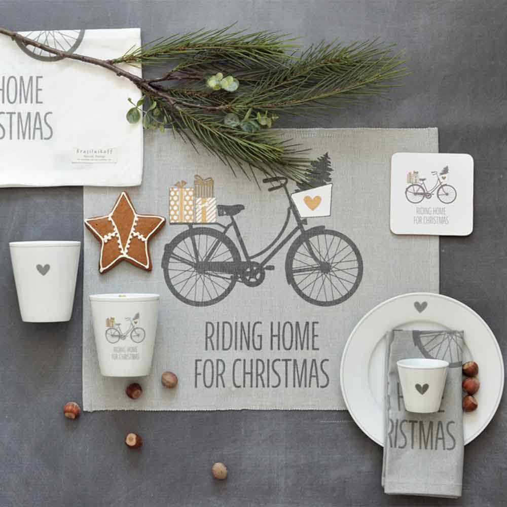 Krasilnikoff - Tischset Riding Home for Christmas