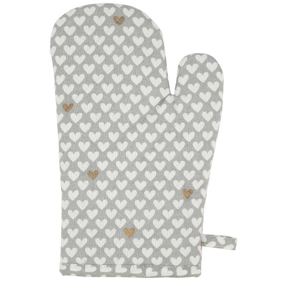 Krasilnikoff - Ofenhandschuh Grey Heart