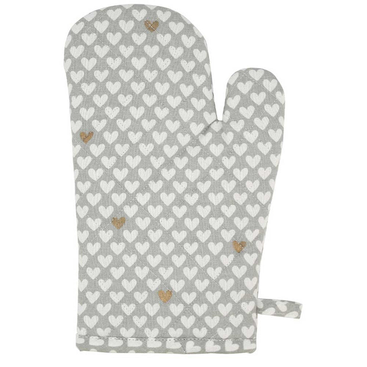 Krasilnikoff - Ofenhandschuh Grey Heart