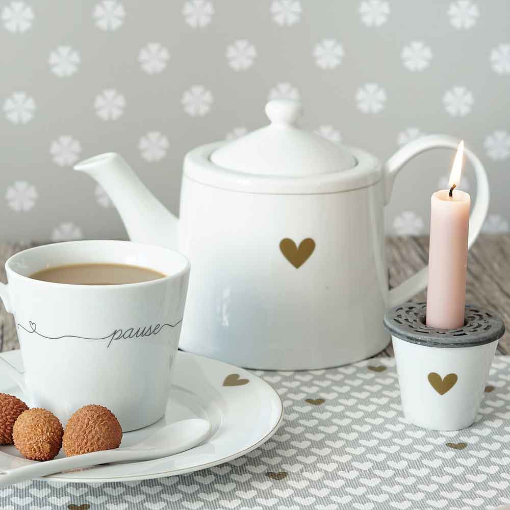 Krasilnikoff - Tischset Happy Hearts grey
