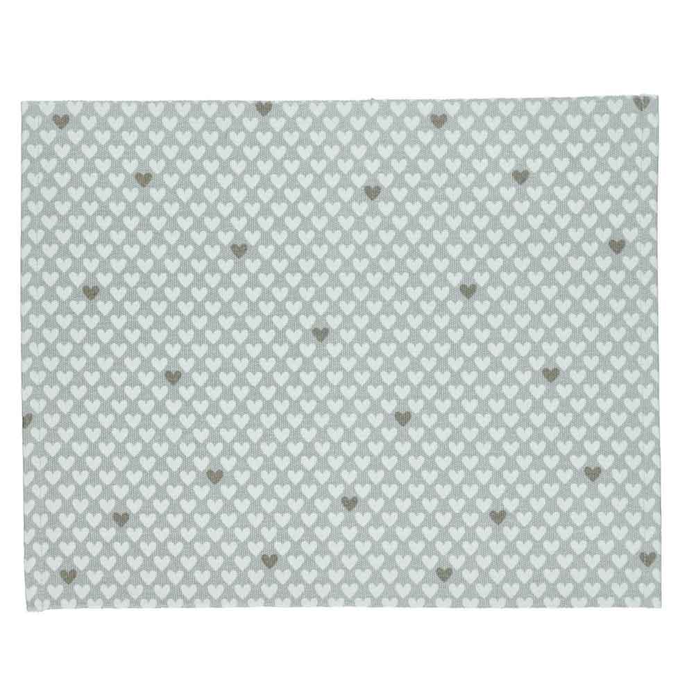 Krasilnikoff - Tischset Happy Hearts grey