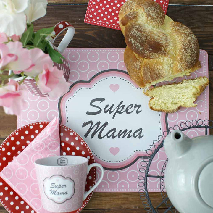 Krasilnikoff - Tischset Kork Super Mama