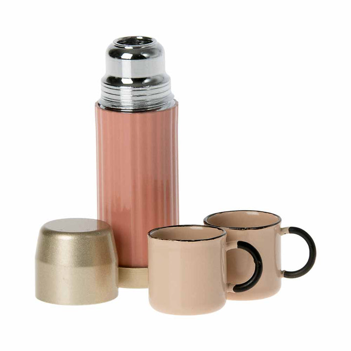 Maileg - Puppenhaus Thermos und Becher Soft coral