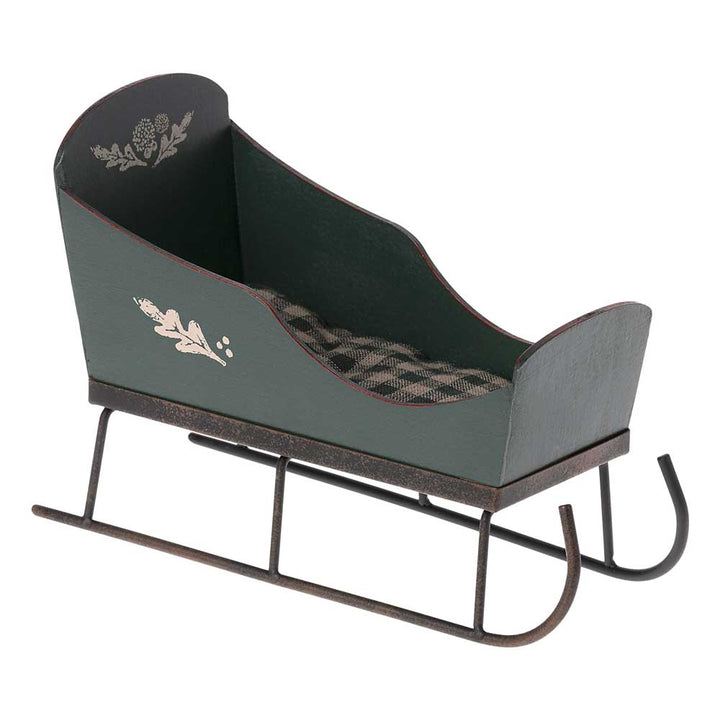 Maileg - Puppenmöbel Schlitten Grün