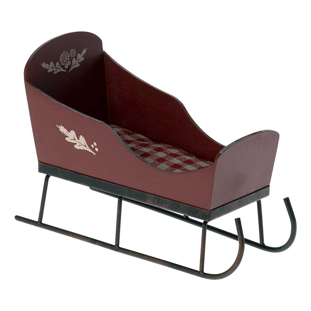 Maileg - Puppenmöbel Schlitten Rot