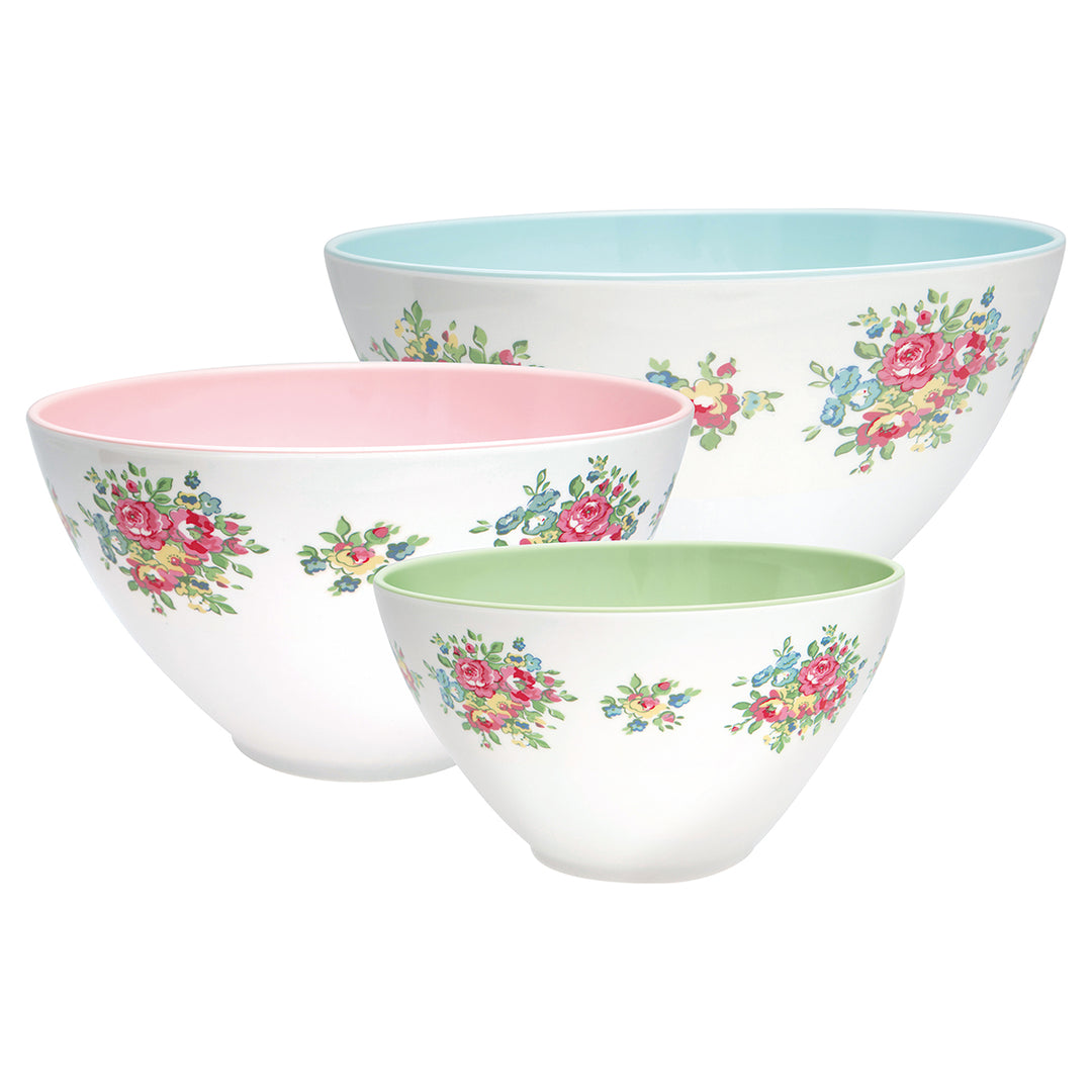 GreenGate - Franka Salatschüssel 3er-Set Melamin pale blue