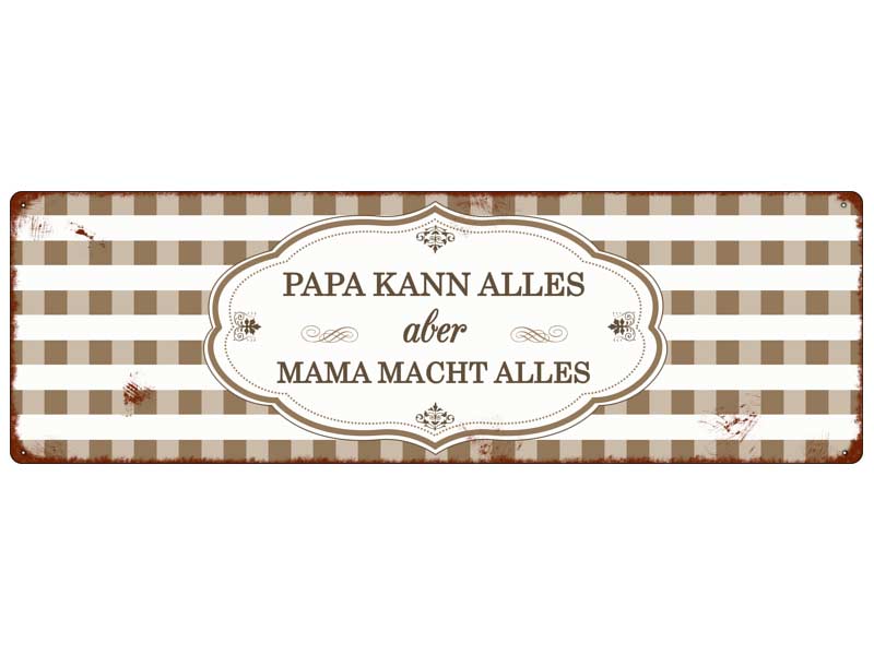 Interluxe Metallschild Papa kann alles, aber