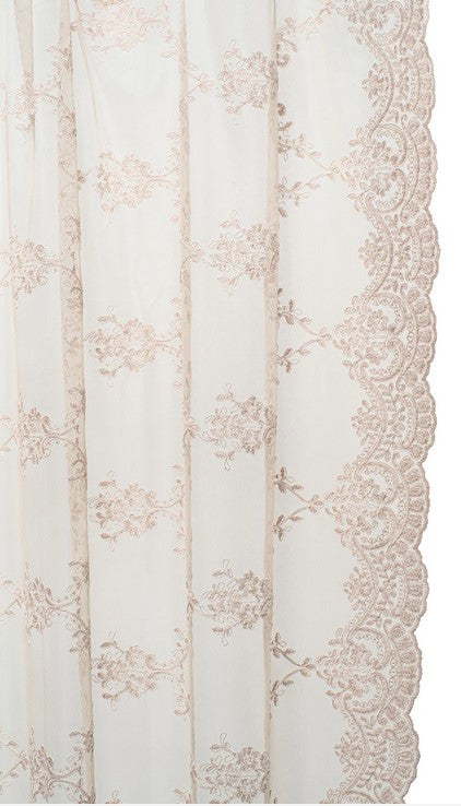 Pimlico - Tischläufer Amelia Vieux Rose mit Stickereien 60 x 180 cm