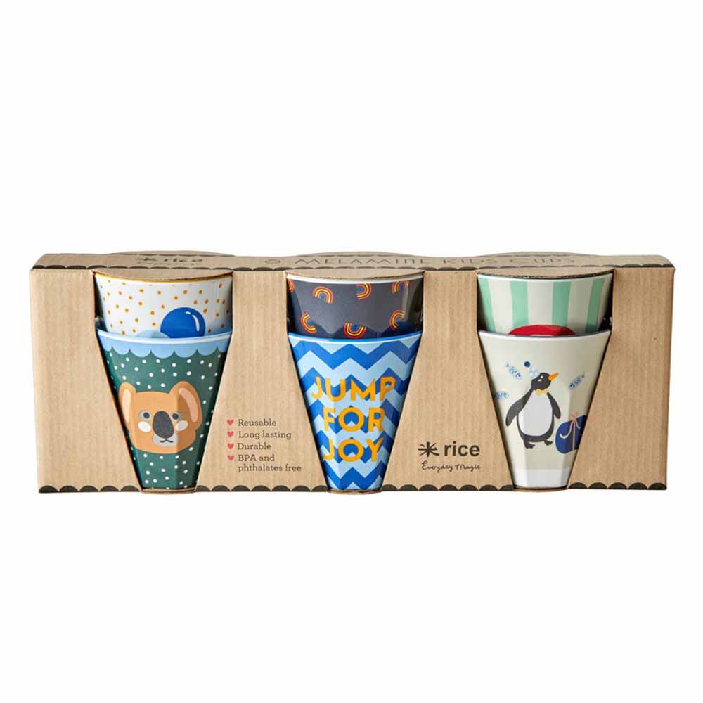 Rice - Melamin Cup 6er Set Party Animal Junge Small