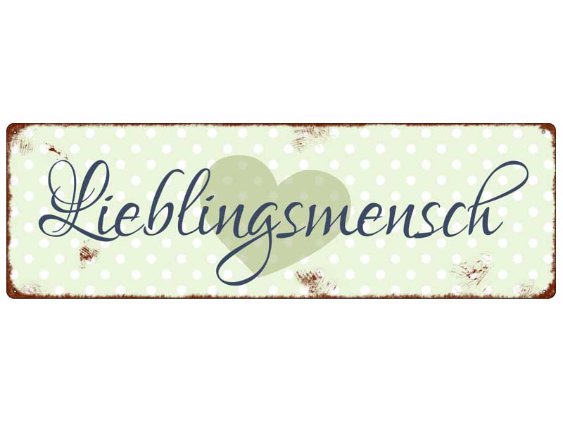 Interluxe Metallschild Lieblingsmensch