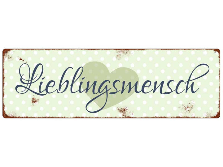 Interluxe Metallschild Lieblingsmensch