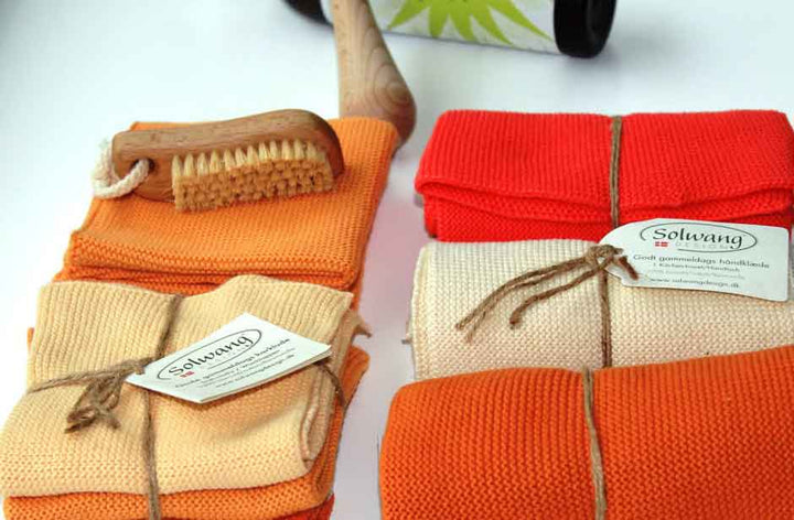 Solwang Wischtücher 3er Set - Orange Kombi