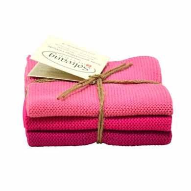 Solwang Wischtücher 3er-Set - Pink Kombi BIO