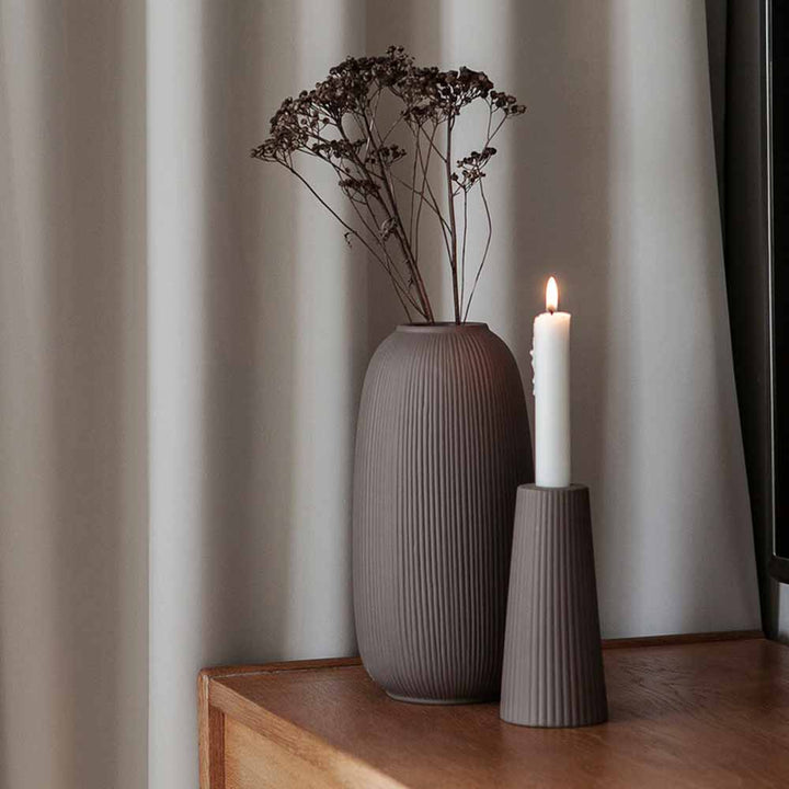 Storefactory - Linghed Kerzenhalter Small braun