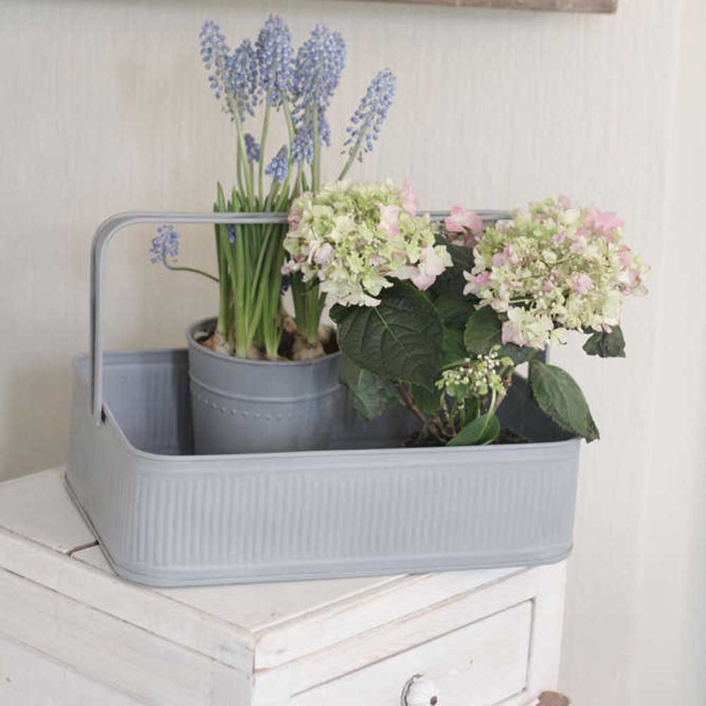 VL Home - Korb aus Zink mit Griff