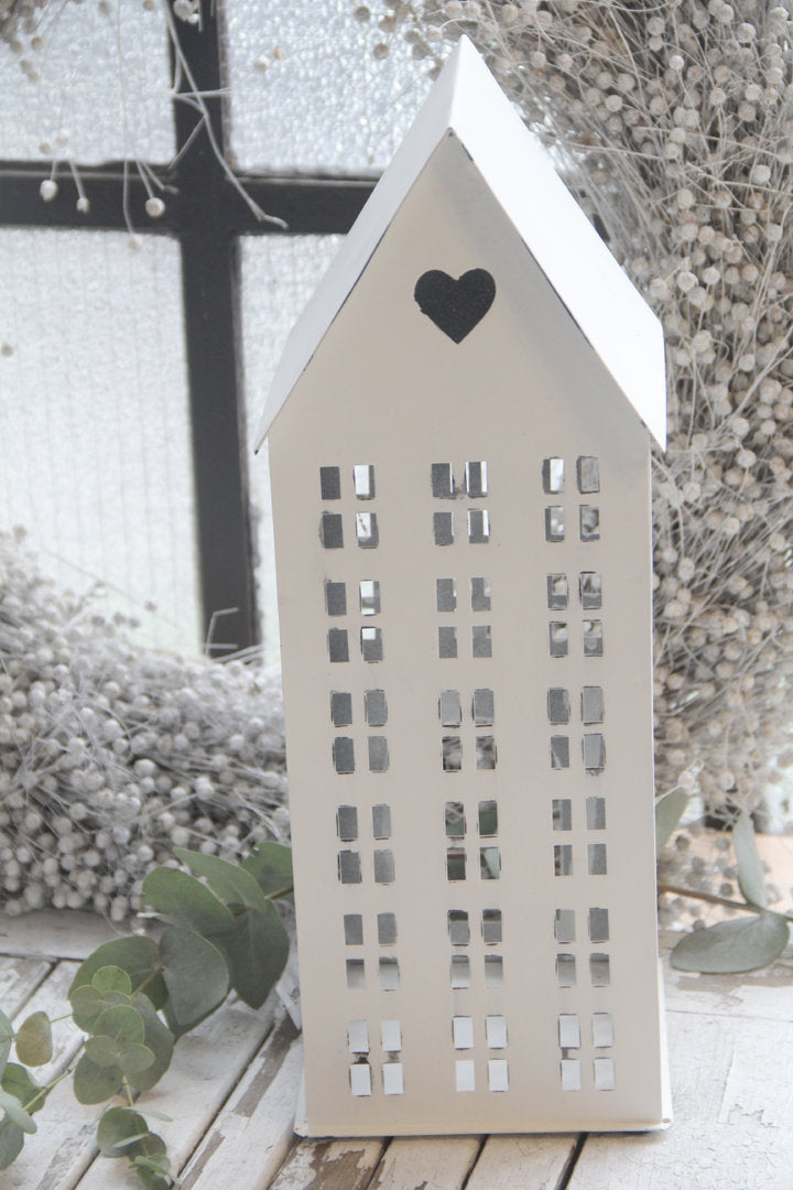 VL Home - Metallhaus schmal weiß mega